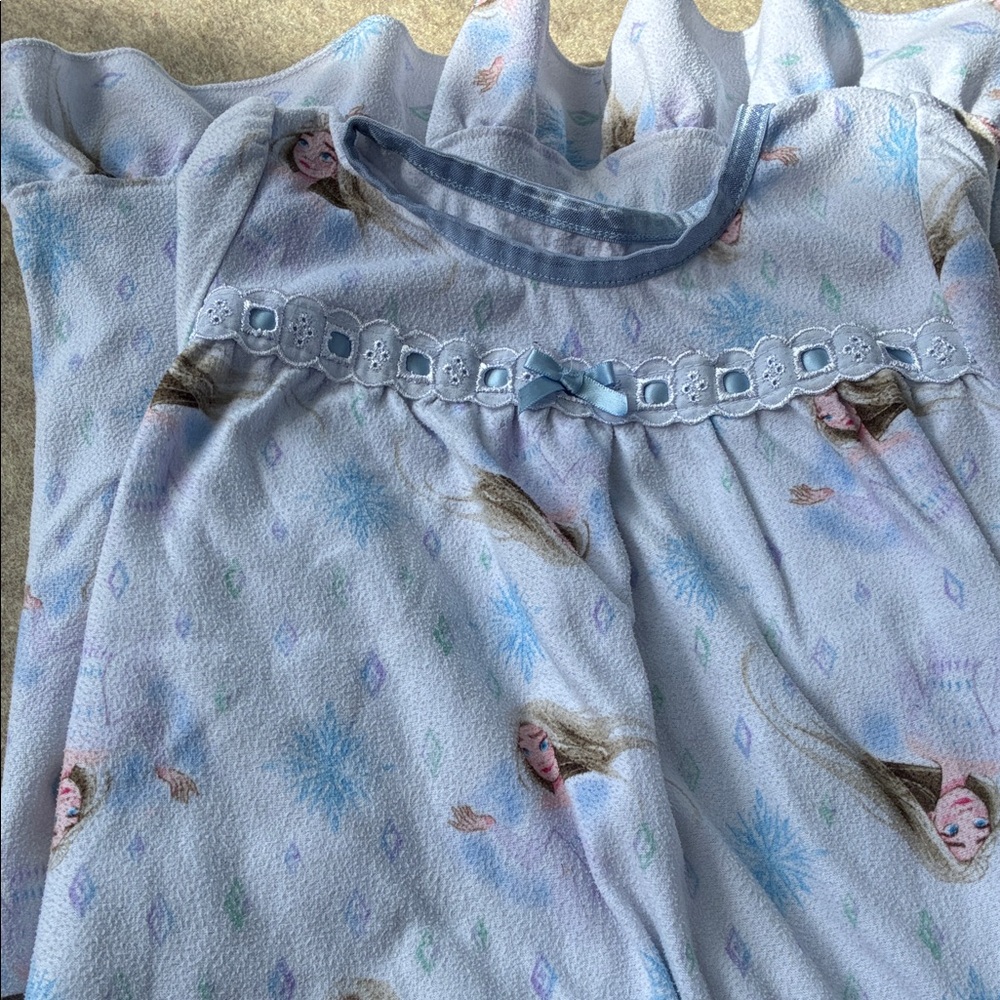 Disney Light Blue Frozen Fleece Kids Pajama Nightgown